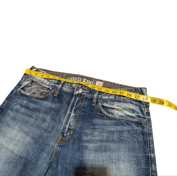 Guess Cliff Bootcut Men's Jeans Relaxed Fit Flap Pocket 36x33 - Picture 8 of 11